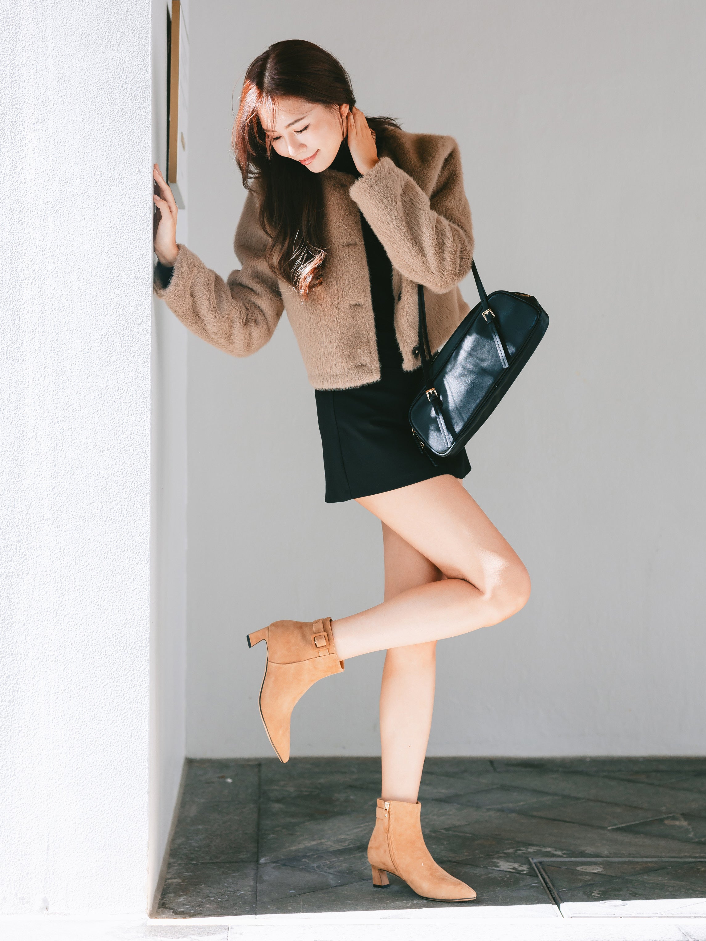 Jasmine Boots - Camel Suede