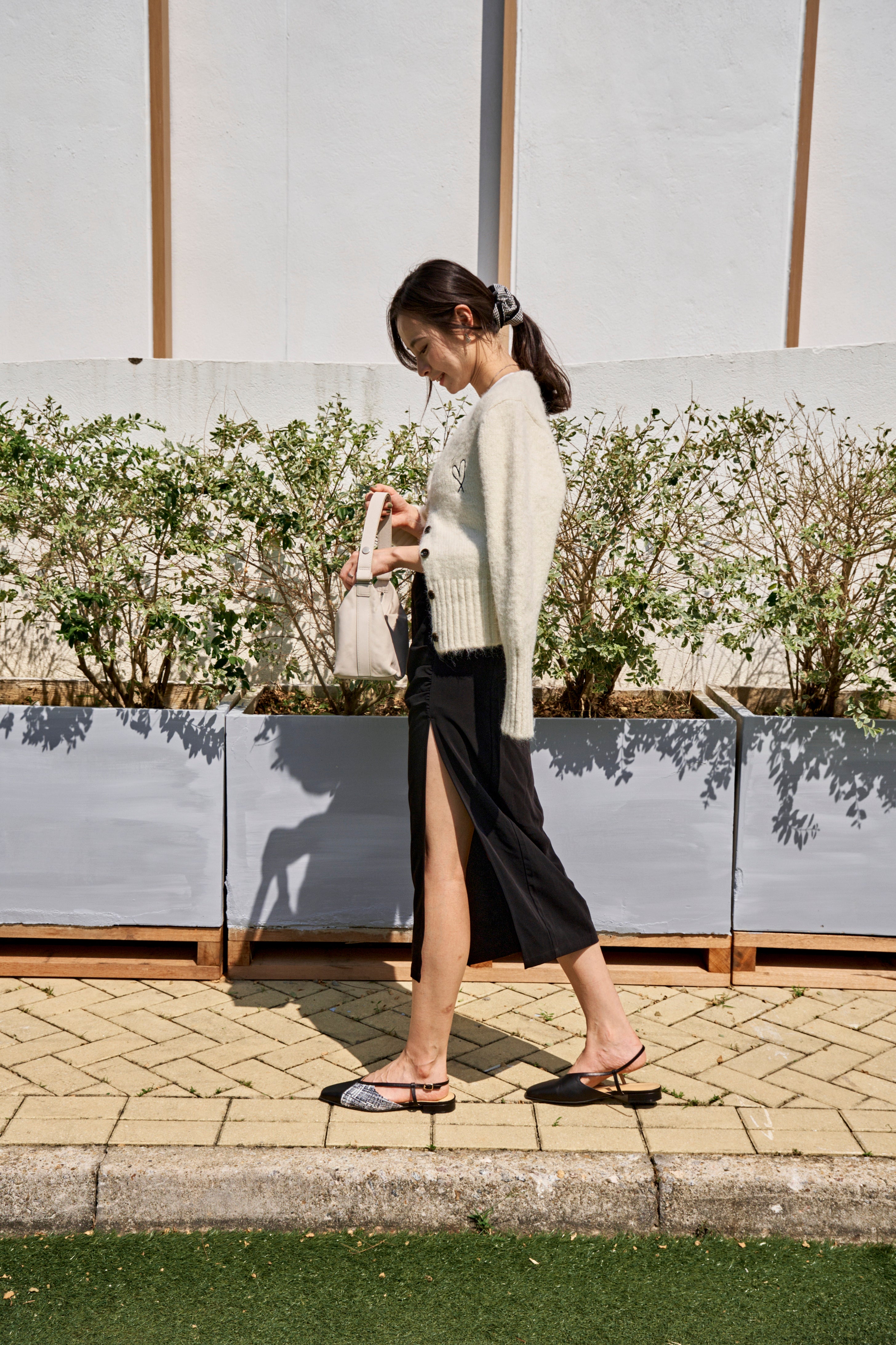 KENTI Slingback Flats - Black