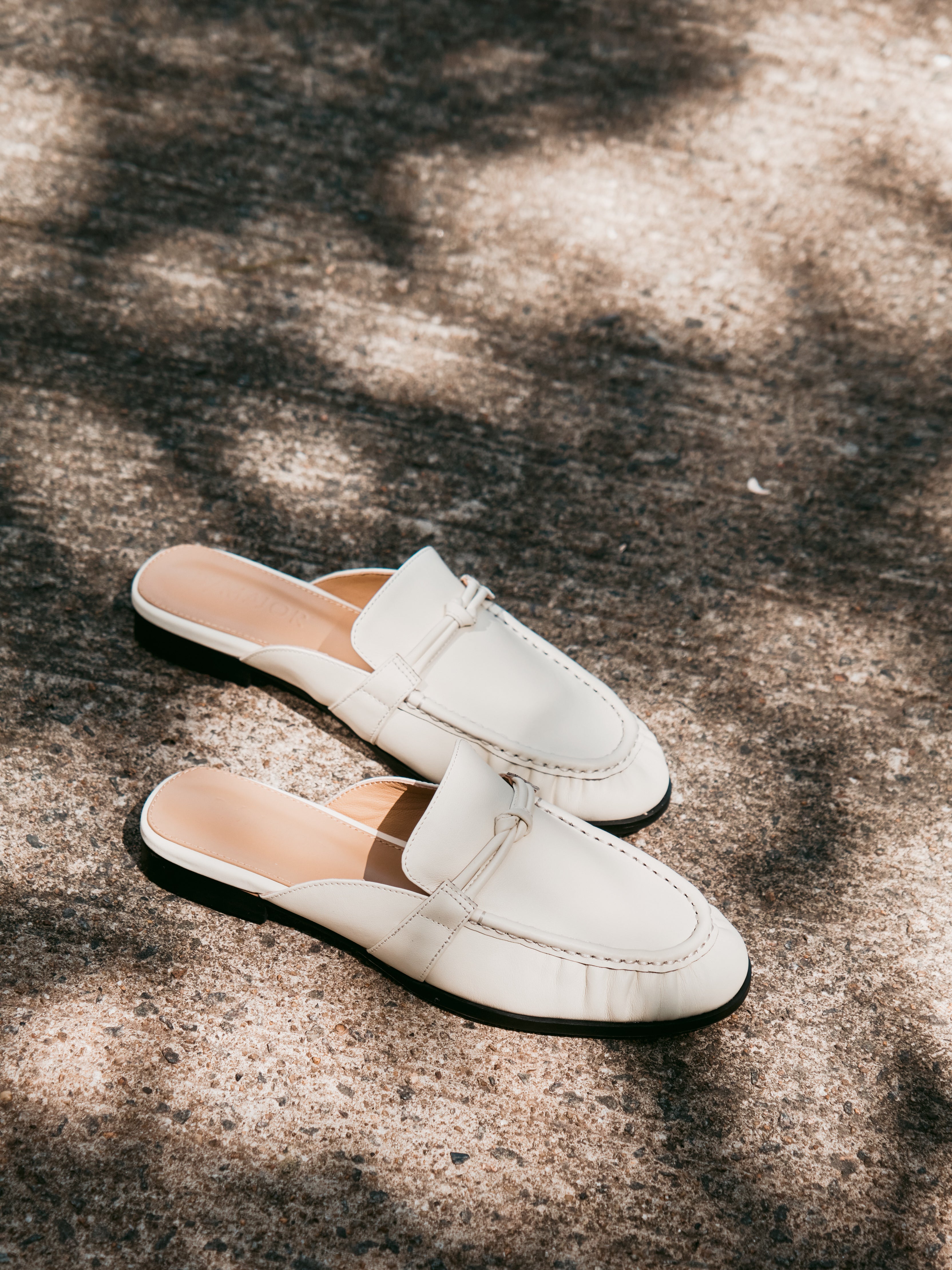 JADE Mules - White