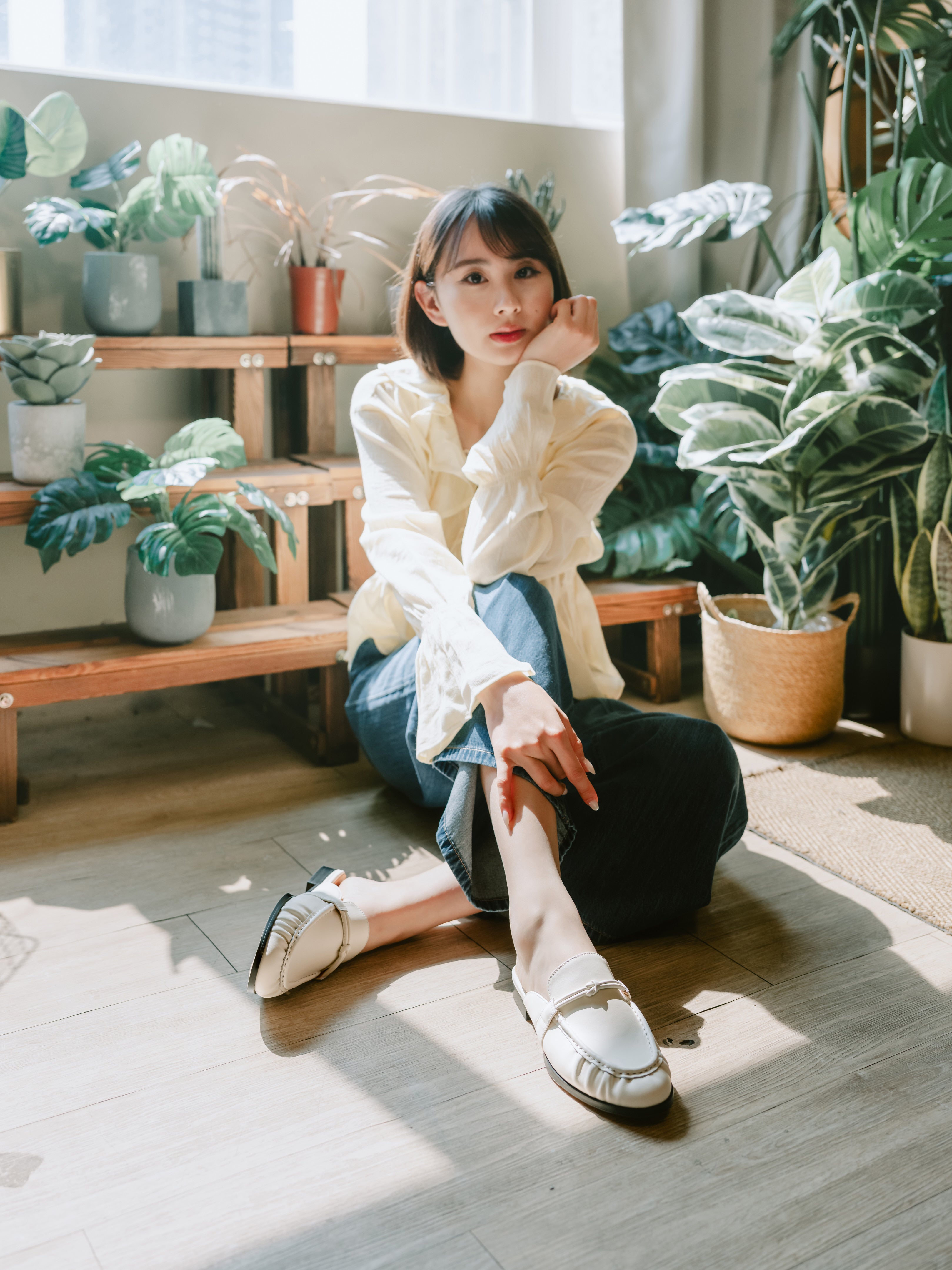 JADE Mules - White