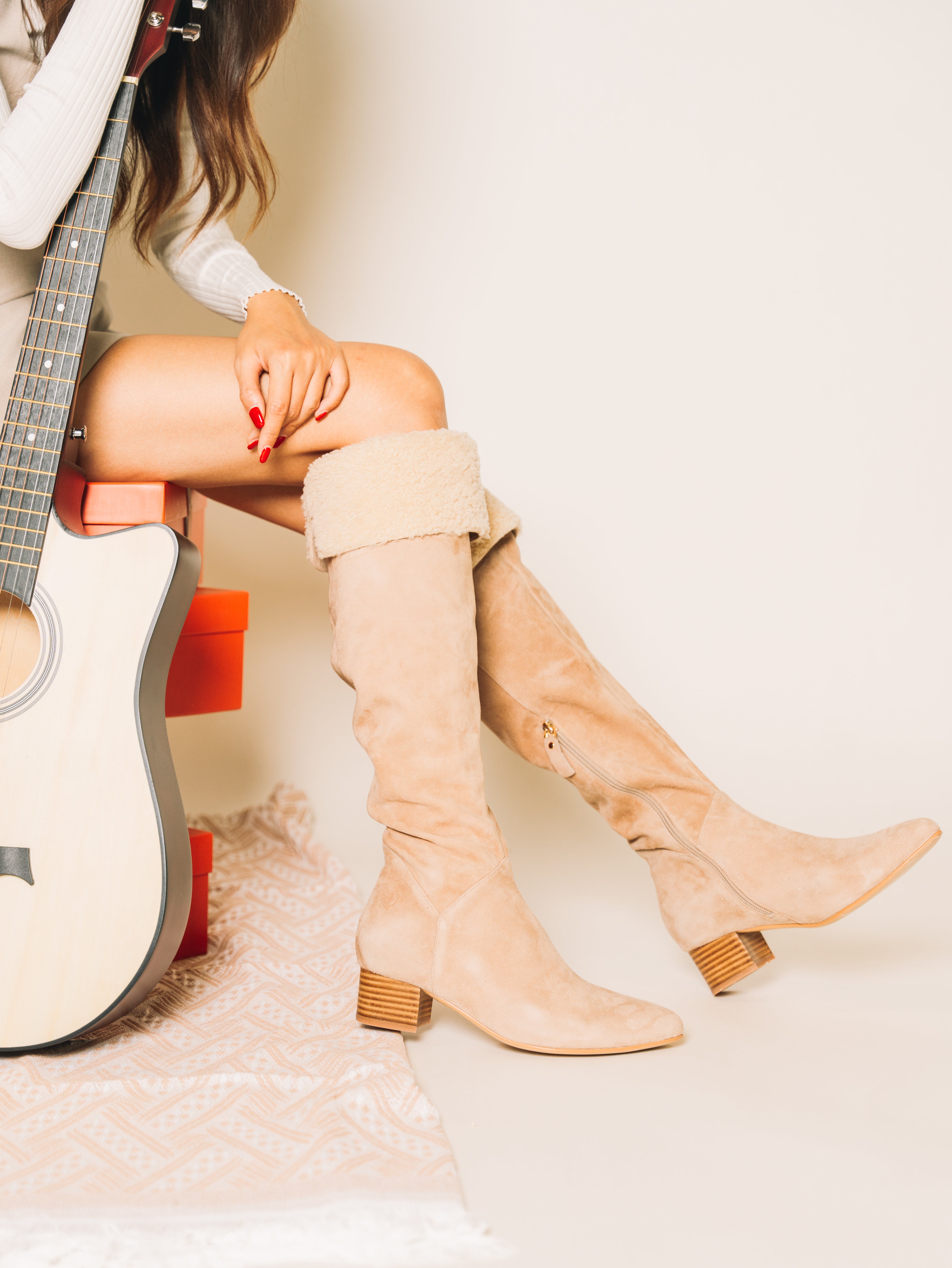 AMEERA BOOTS - Beige