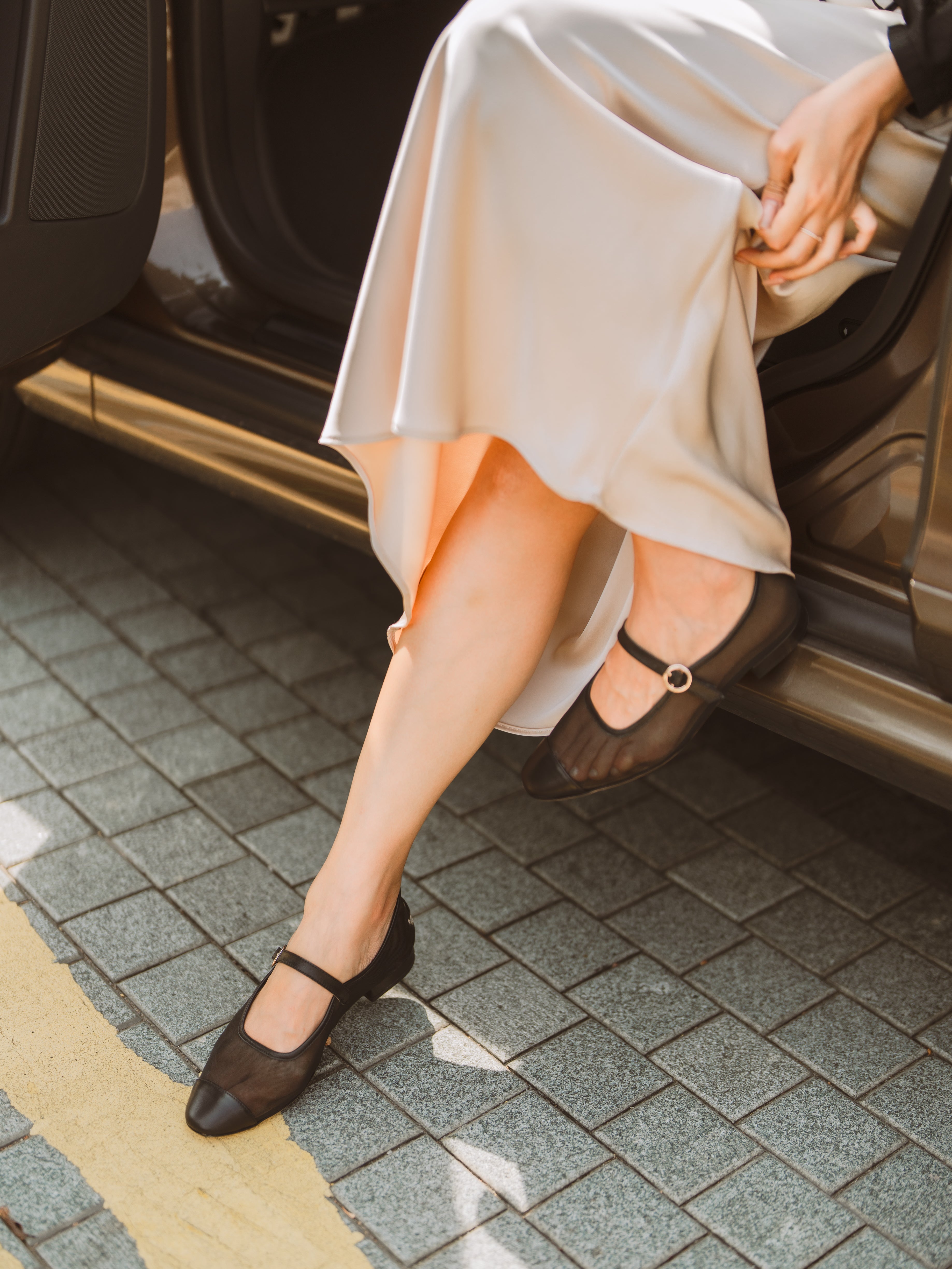 ALLIE Flats - Black Mesh