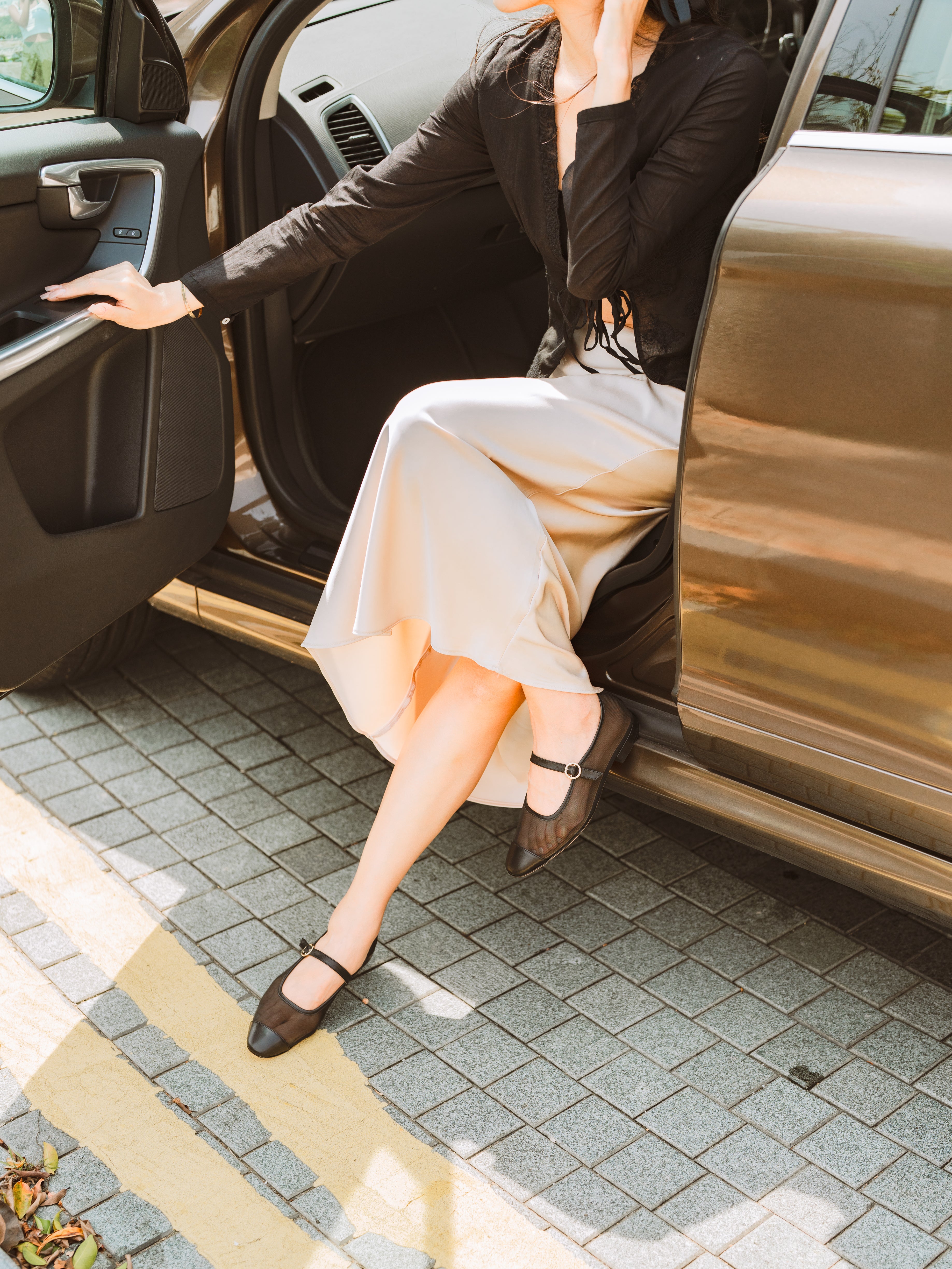 ALLIE Flats - Black Mesh