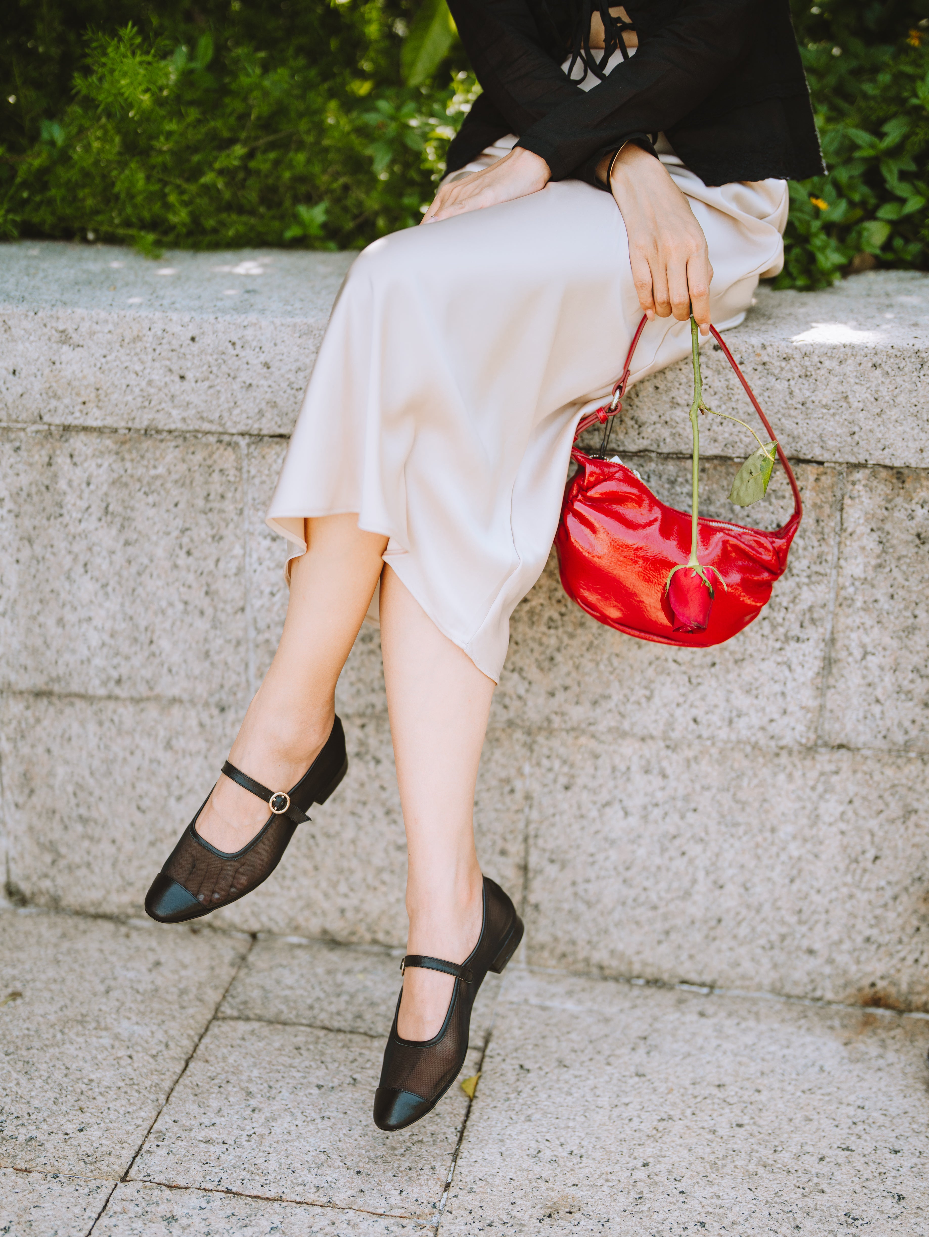 ALLIE Flats - Black Mesh