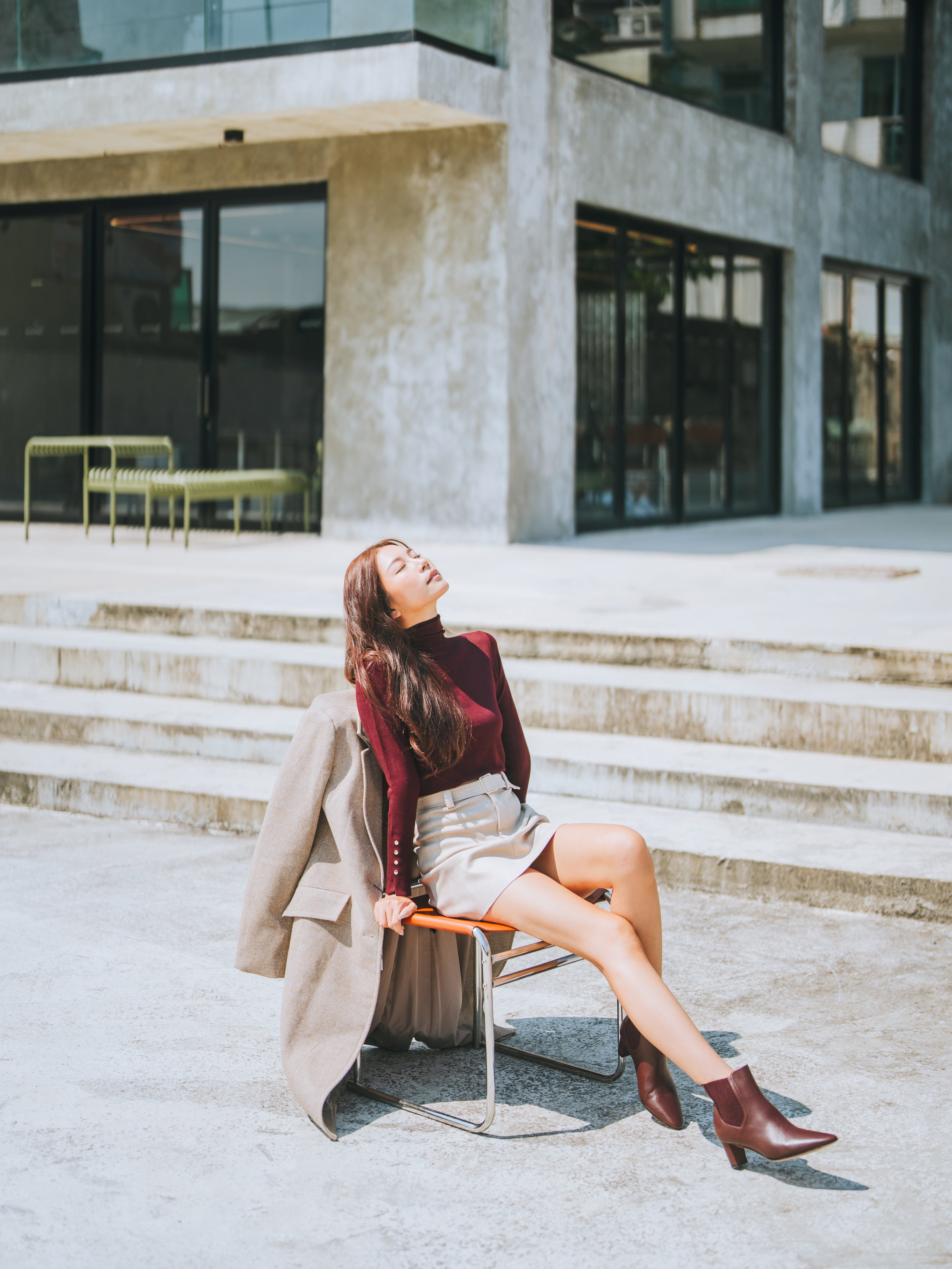 FAYE BOOTS - BURGUNDY