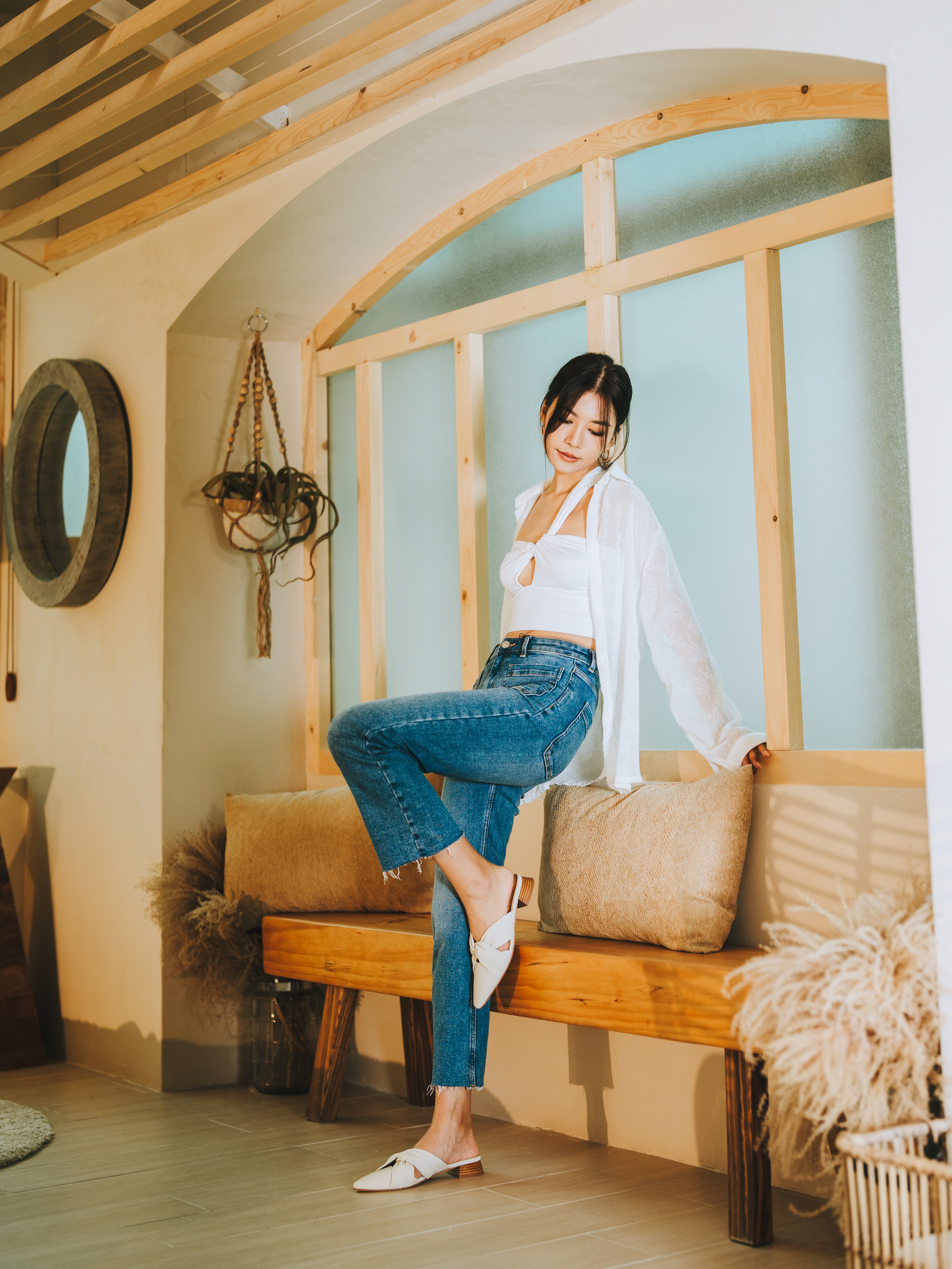 FREYA Mules - White