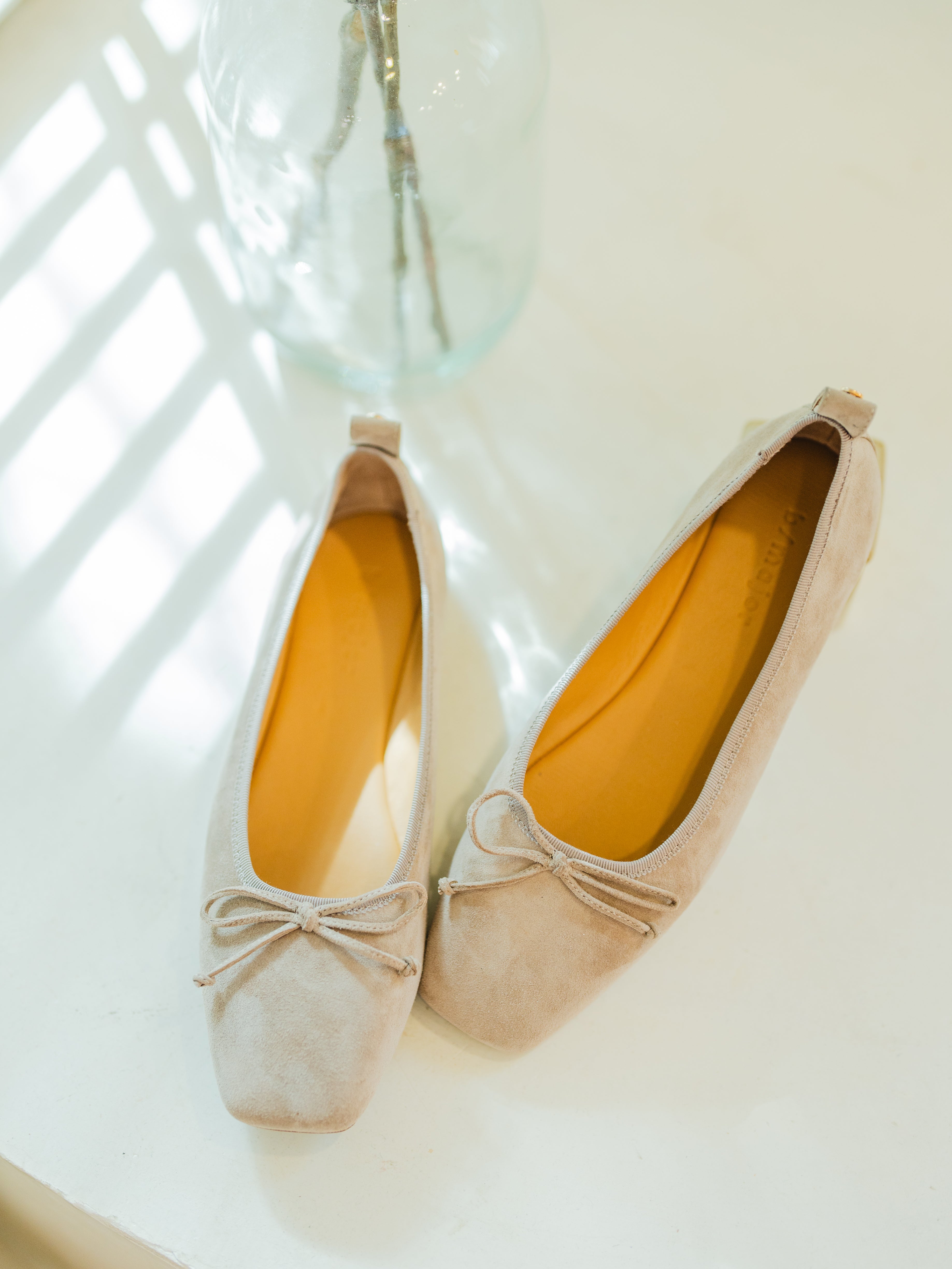 CAMI FLATS - Grey suede