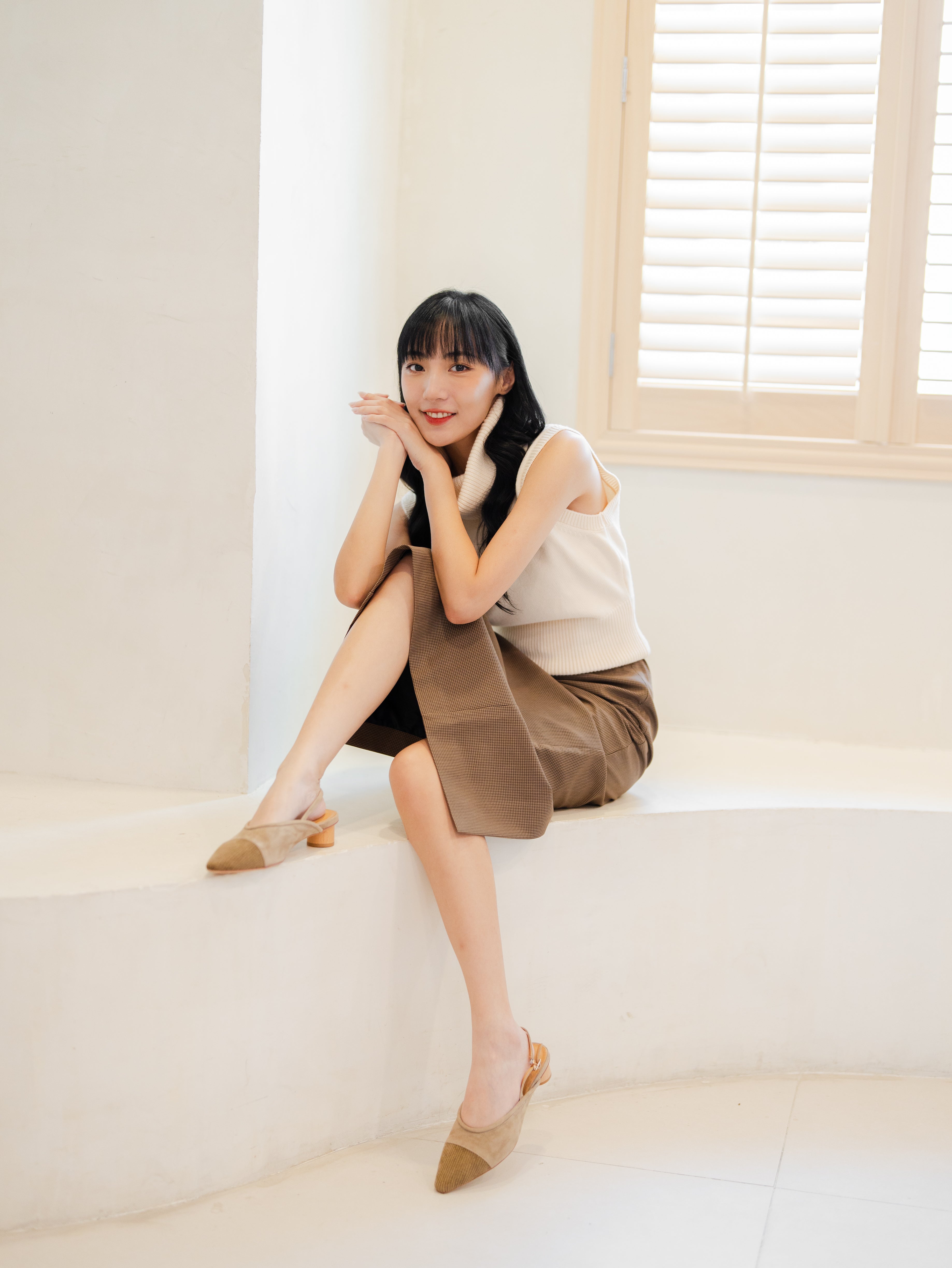 LUMI Slingback Flats - Khaki