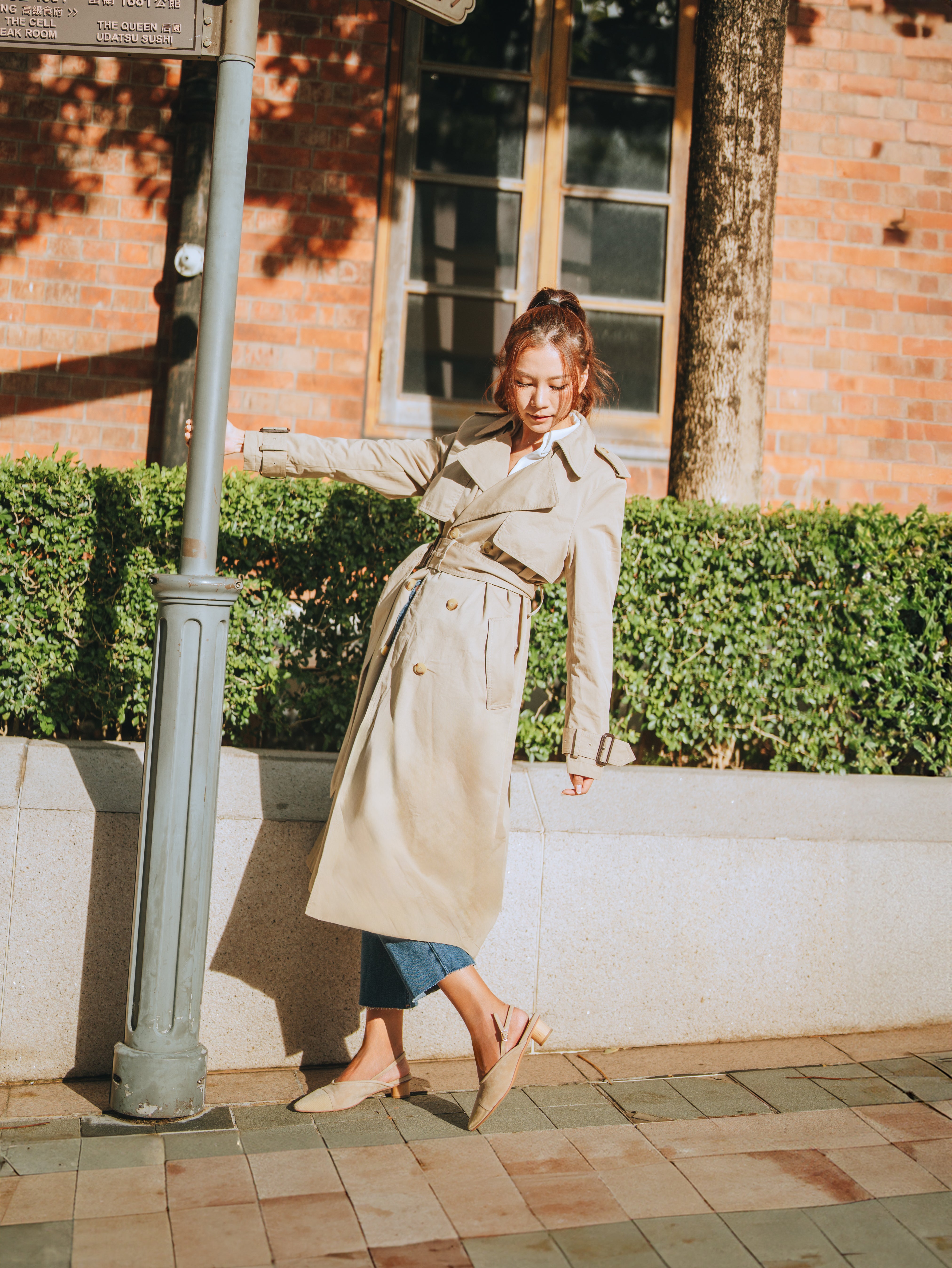 LUMI Slingback Flats - Beige