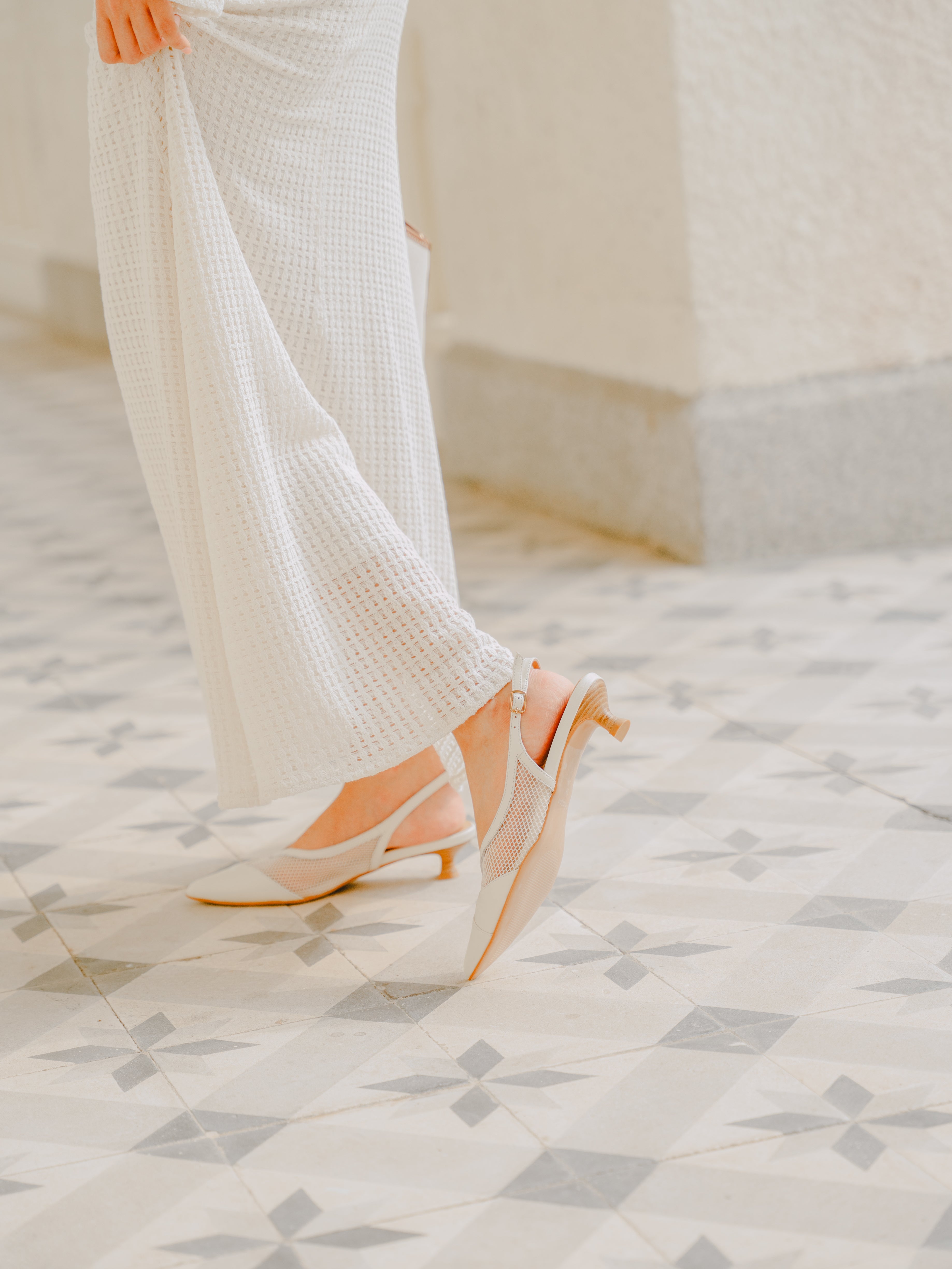 Ophelia Slingbacks - White