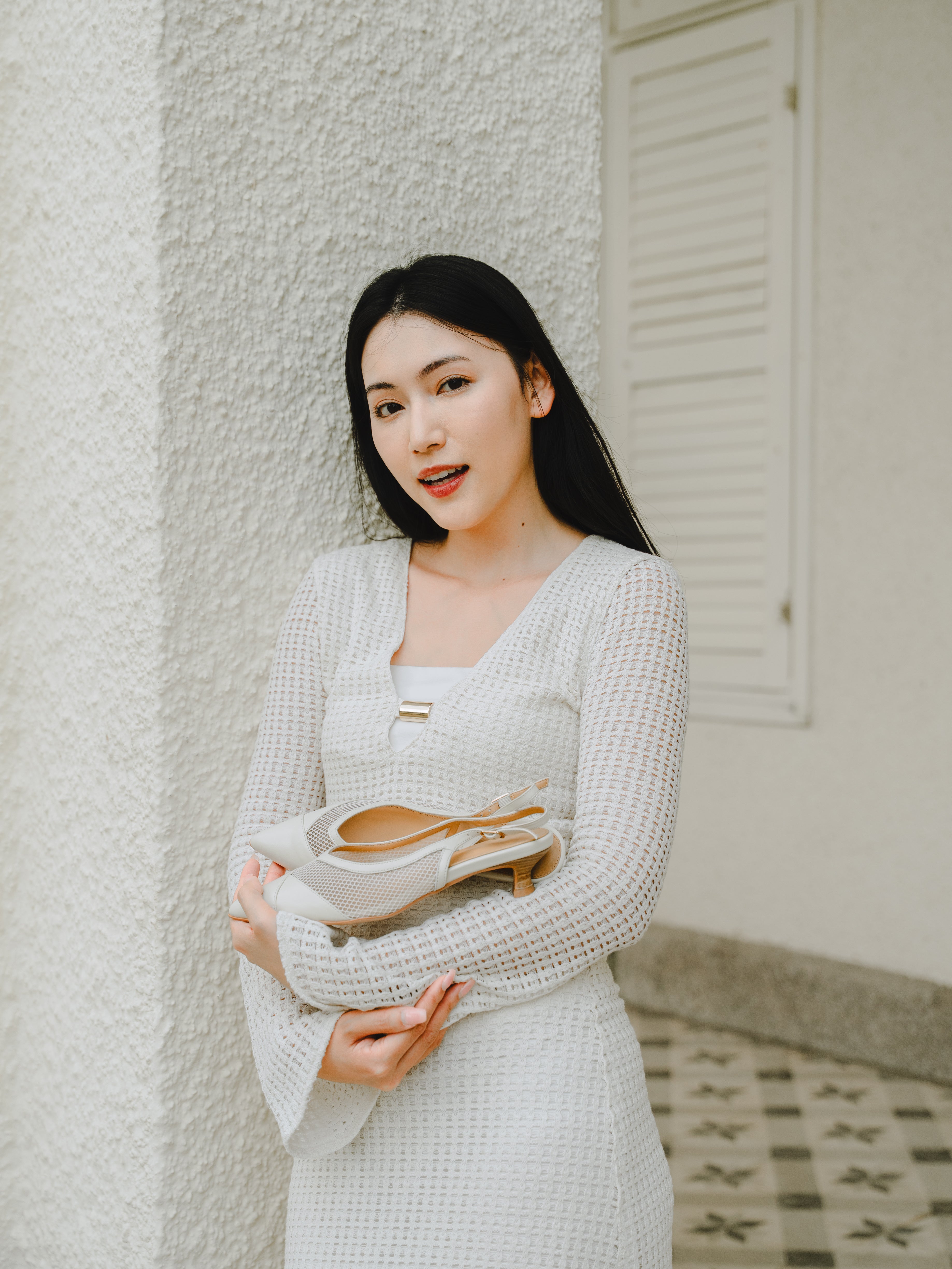 Ophelia Slingbacks - White