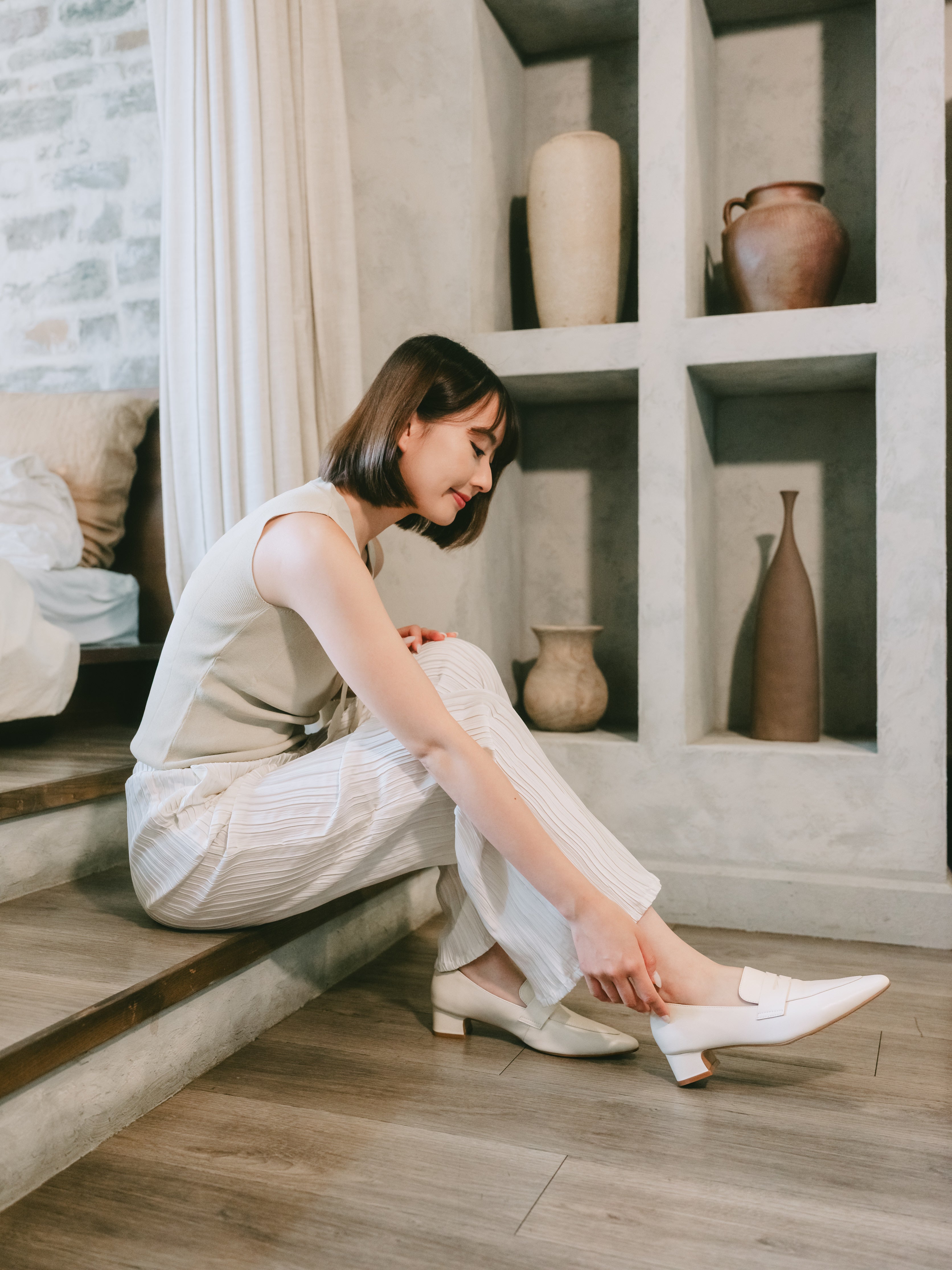 Ava Loafers - White