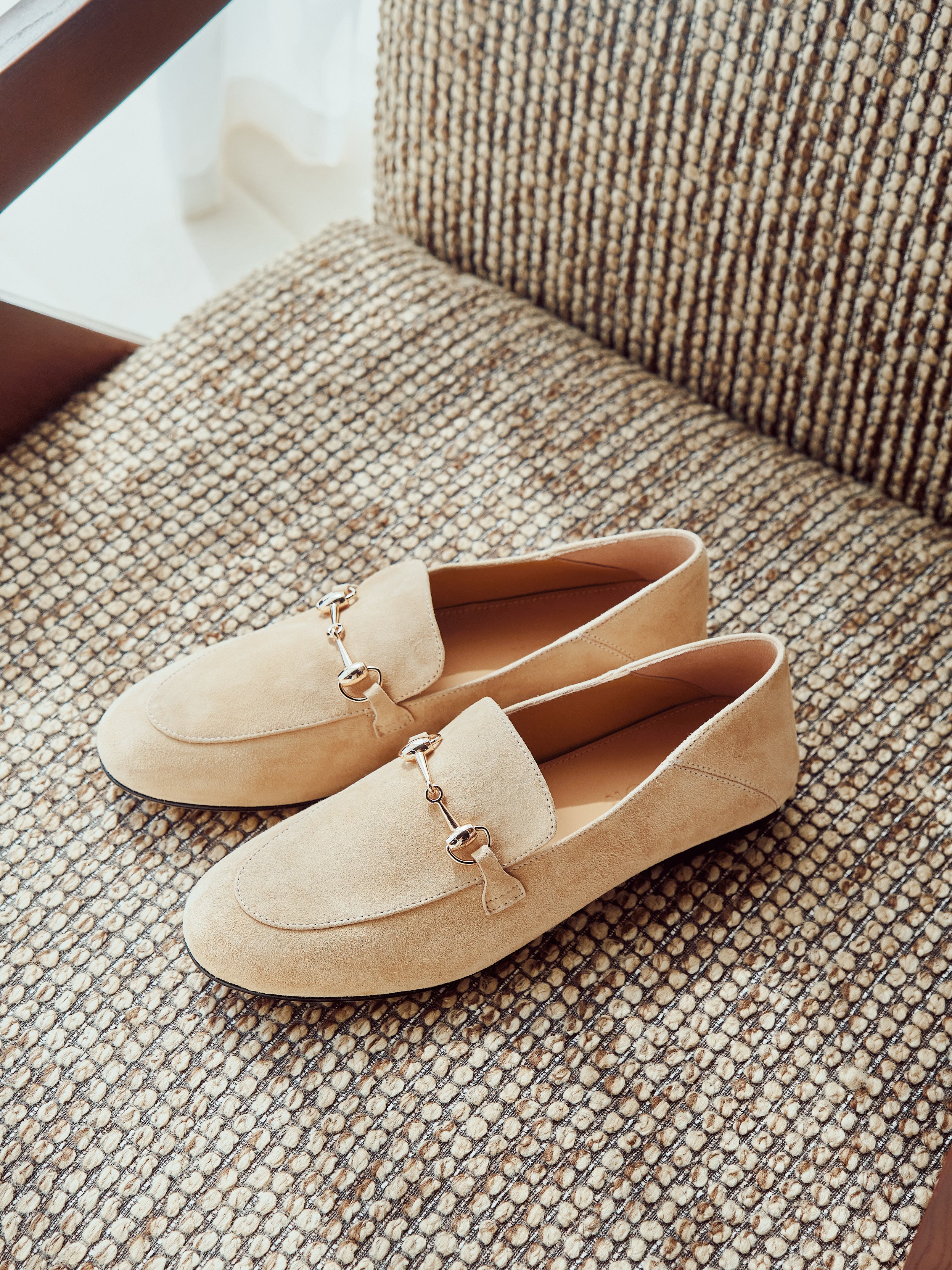 CLAIRE Loafers - Beige Suede