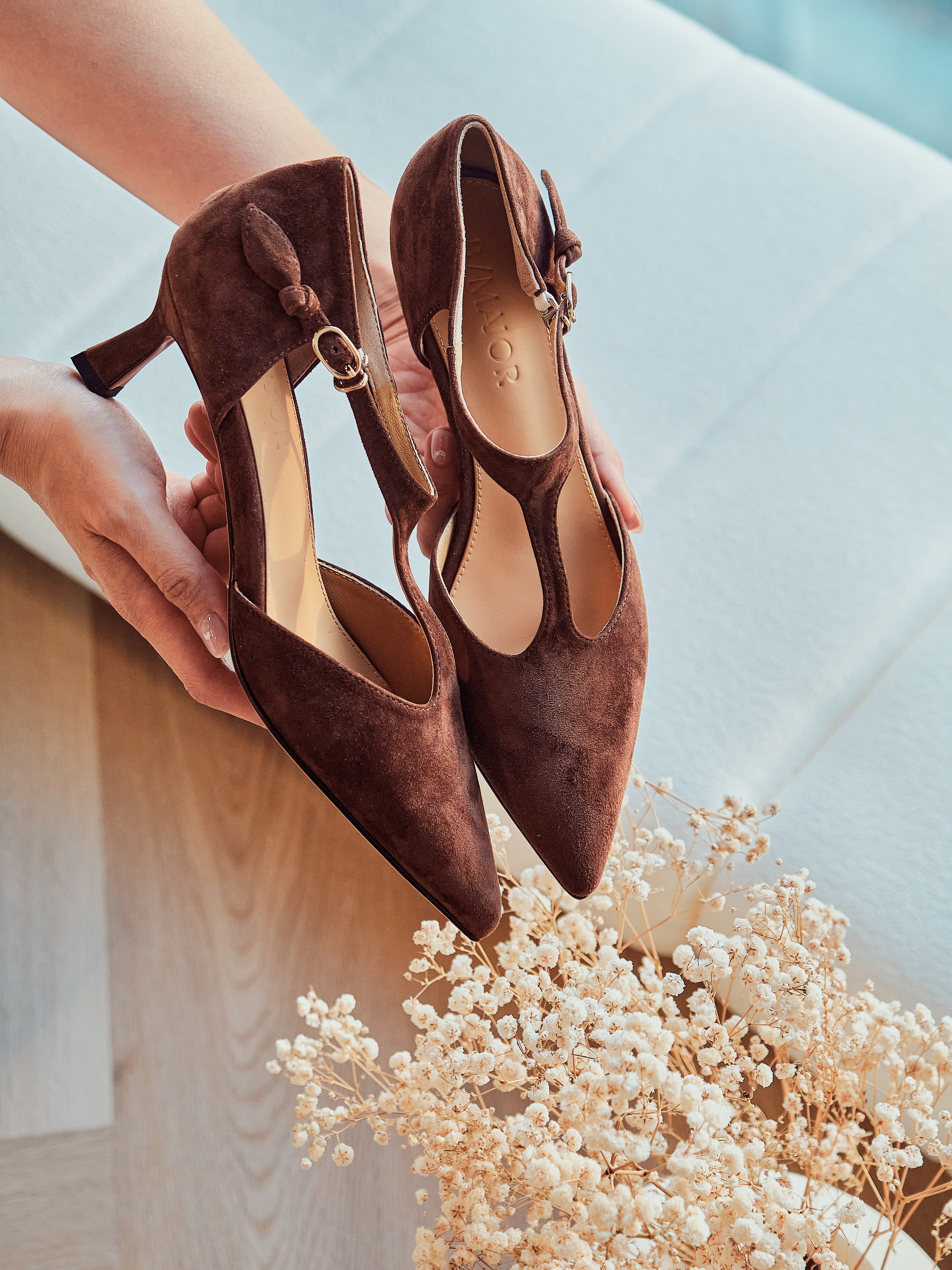 ESTELLA Heels - Brown Suede (pre-order 2 weeks)