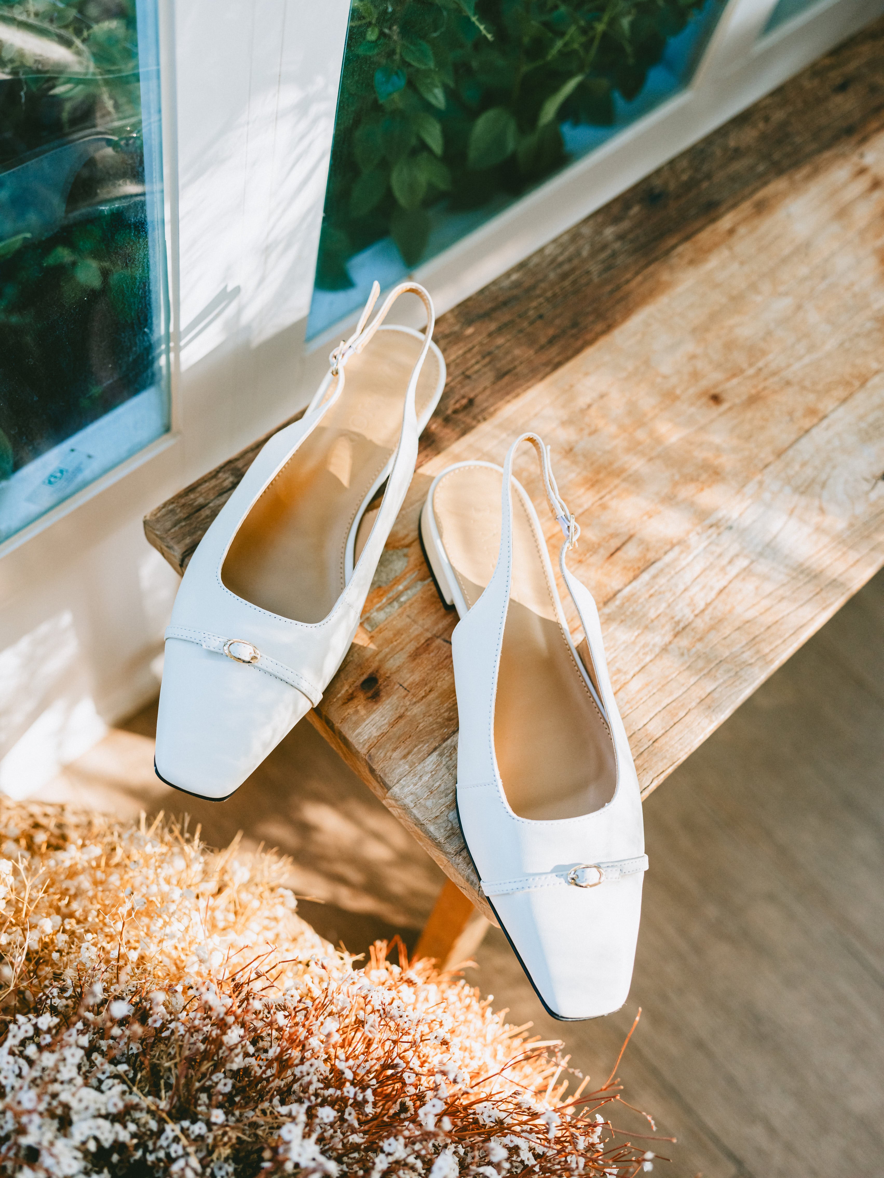 Mia Slingbacks - White