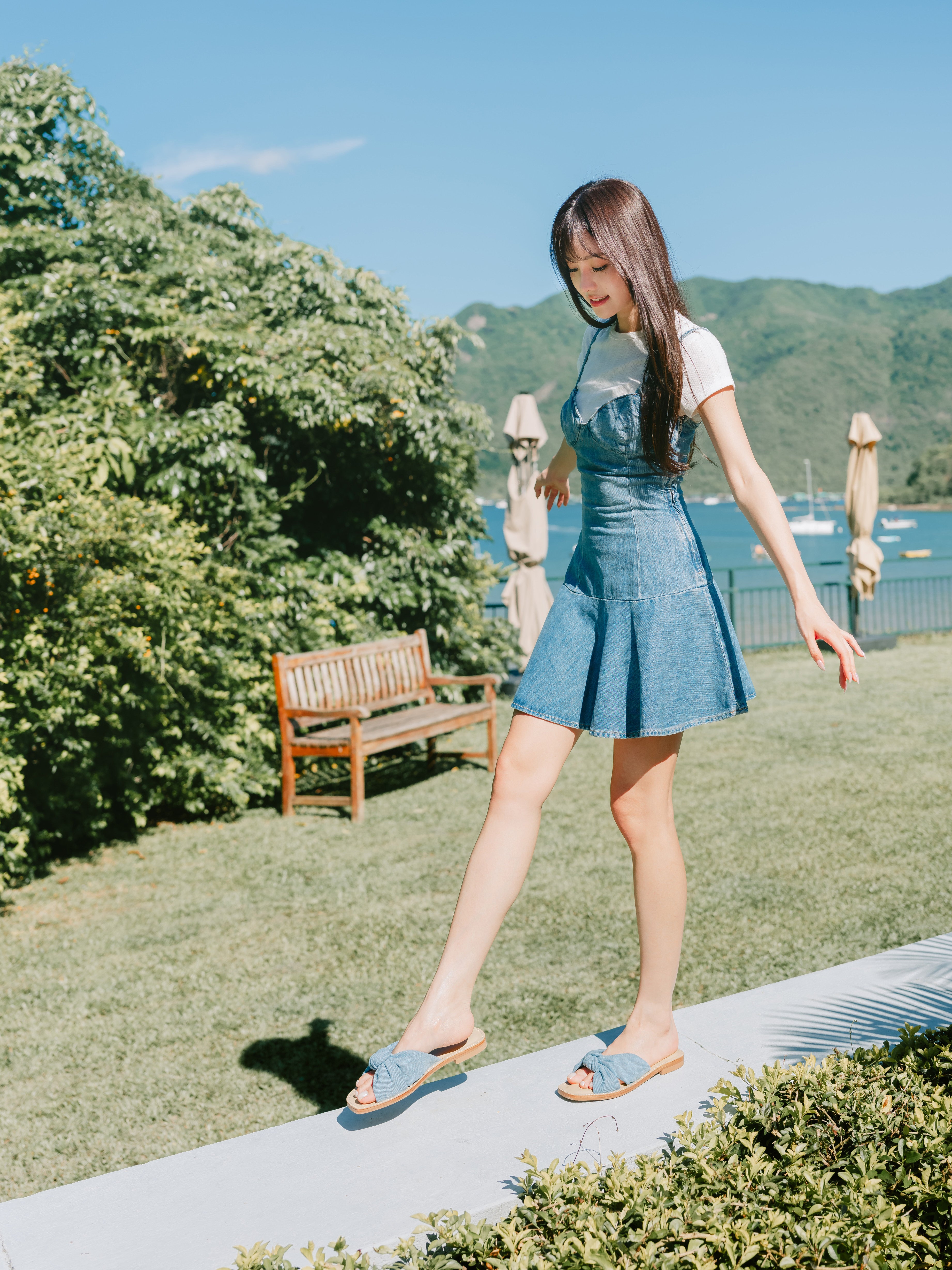 HILARY Sandals - Denim