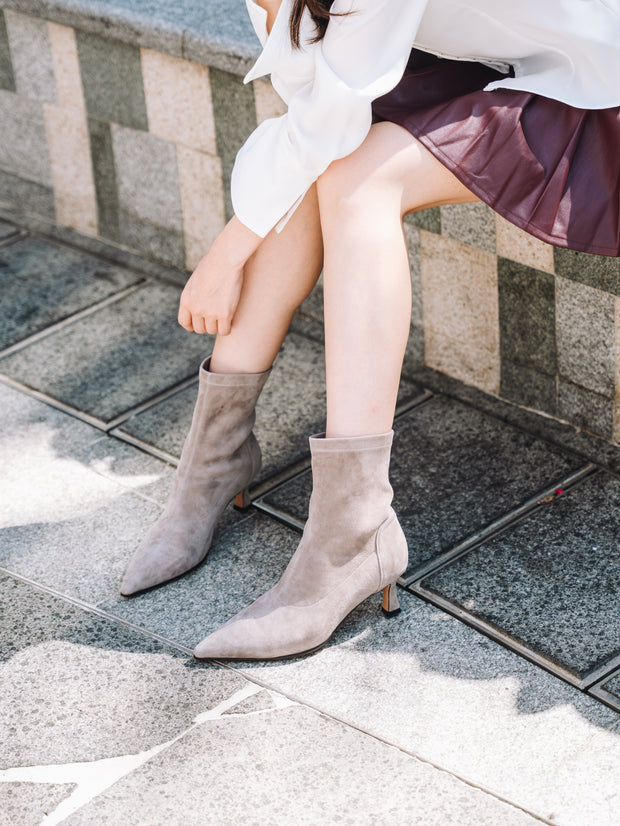 AKARI BOOTS - Grey Suede