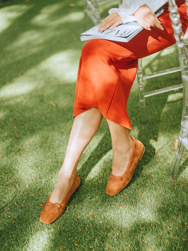 CAMI FLATS - Brown Suede