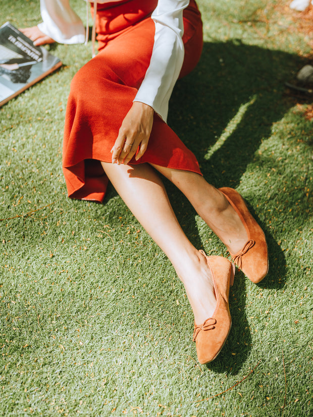 CAMI FLATS - Brown Suede