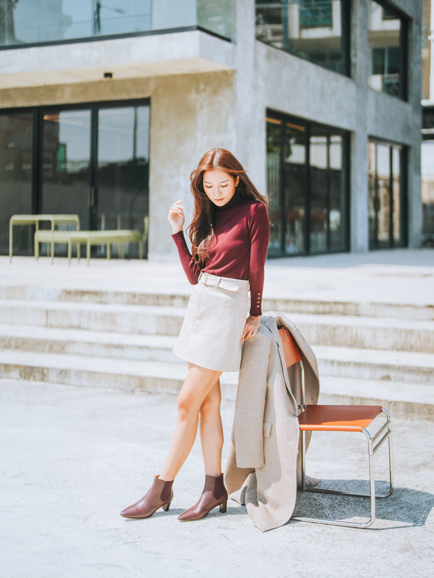 FAYE BOOTS - BURGUNDY (PRE-ORDER 1-2 WEEKS)