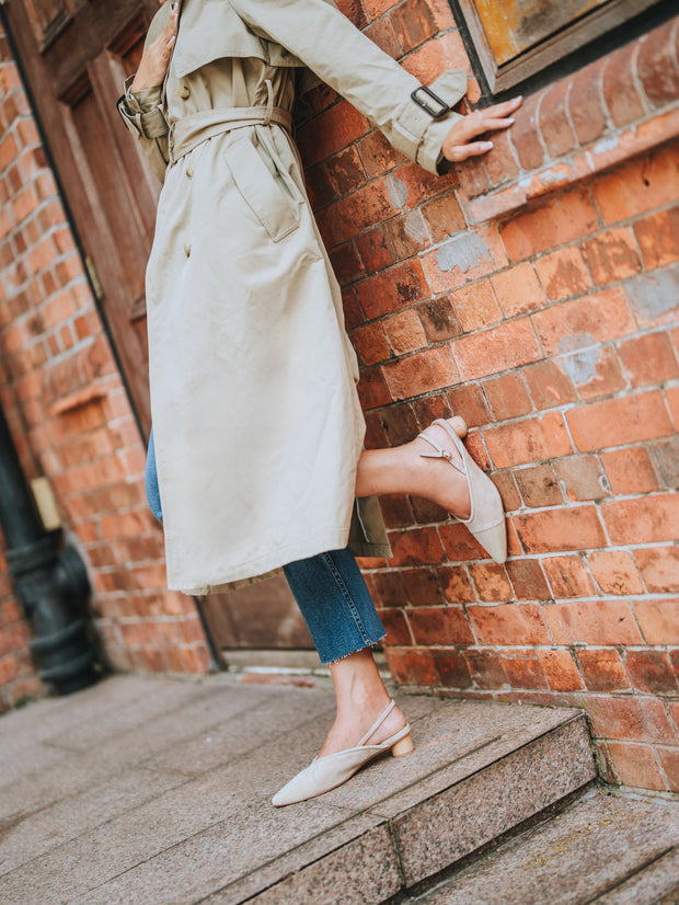 LUMI Slingback Flats - Beige (pre-order 2 weeks)